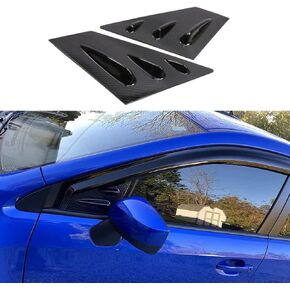 Front Side Window Louvers Compatible with Subaru WRX STI 2015-2021 Scoop Shades Cover Blinds Air Vent (Gloss Black)