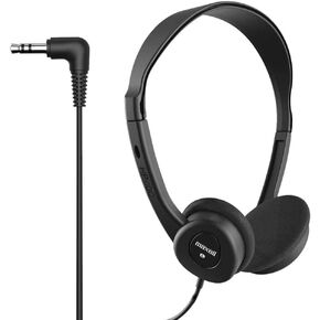 Maxell Teachers 24 Pack Stereo Headphones - 3.5mm Cord with 6-Foot Length, Soft Padded Ear Cushions, Adjustable Headband for Comfort, Sleek, Lightweight, Wired for Reliable Connection, 190319M Black