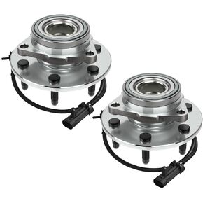 Front Wheel Hub Bearing Assembly 515053 2WD Only Set of 2 Compatible for Chevy Avalanche Express Suburban Tahoe 6 Lug W/ABS