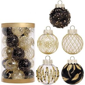 25Pcs 2.36 Inch Christmas Balls Ornaments for Xmas Christmas Tree Decor, Shatterproof Christmas Tree Decorations Hanging Baubles for Holiday Wedding Party, Silver