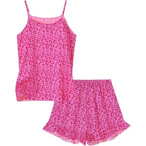 Umeyda Girls & Women Sexy Silk Satin Ruffled Pajamas Sets 2Pj Silk Nightwear Shorts Pjs Set Sleepwear