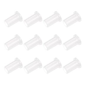 4pcs Nylon Flanged Sleeve Bearings [8.2mm Bore x 10mm OD x 11mm Length] Nylon Plastic Bushings for Shaft, Black