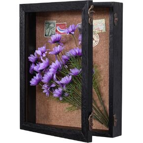Extra Large Shadow Box 18x24, Big Shadow Boxes Display Cases with Hinged Door for Keepsake Collages Photos Tickets Flowers Bouquet Memorial Items(Black)