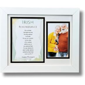 Irish Memorial Gift - Irish Remembrance Message with Shamrock Stained Glass Ornament- Made in USA- Thoughtful Irish Sympathy Gift (Stained Glass Ornament)