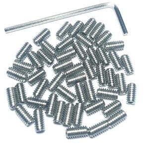 50pcs Set Screws 8-32 x 1/2 inch 304 Stainless Steel Allen Head Hex Hexagon Socket Set Screws with 5/64 Allen Wrench,Set Grub Screws Hex Allen Head Socket Set Screws.(1/2" Length)