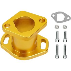 Performance Racing Intake Pipe Inlet Manifold CNC Aluminum with Gasket Screw for VM22 26mm Predator 196cc 212ccc CT200U Honda GX160 GX200 6.5HP OHV KT196 Clone Engines Mini Bike Go Kart Blue