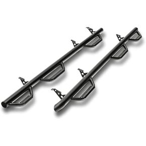 N-Fab Nerf Steps for RAM | Wheel-to-Wheel w/Bed Access, Heavy Duty Steel, Gloss Back | D20100CC-6 | Fits 2019-2024 RAM 2500/3500 (New Body Style) Crew Cab 6.4' Standard Bed, SRW/DRW Gas/Diesel