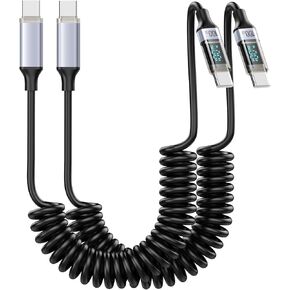 100W Multi Charging Cable,2 Pack USB C Lightning Cable,4IN1 Retractable Multiple iPhone Charger Cord,USB Phone Charger for Car,Lightning/Type C Fast Charging Cable for iPhone 15/14/13,Samsung S24/S23
