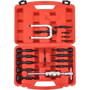 16pcs Blind Hole Collet Bearing Race and Seal Puller Extractor Kit, Blind Inner Bearing Puller, Hole Remover Extractor Set, Slide Hammer Puller Tool Set (Blue)
