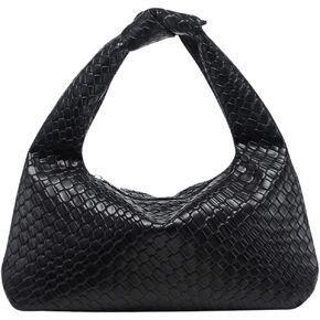 Verdusa Women's Metallic Knot Strap PU Leather Handbags Zipper Hobo Shoulder Bag