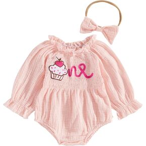 Newborn Infant Baby Girl Winter Clothes Long Sleeve Plaid Romper Smocked Bodysuit with Headband Infant Fall Clothes in Kuwait