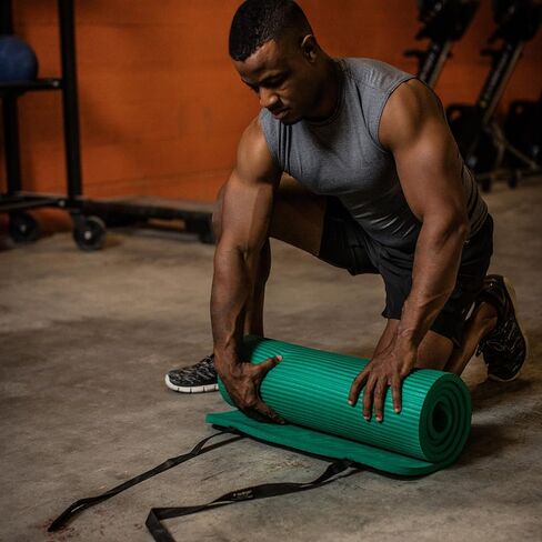 بساط تمرين هاربينجر دورافوم مضلع مقاس 5/8 بوصة، أزرق in Kuwait