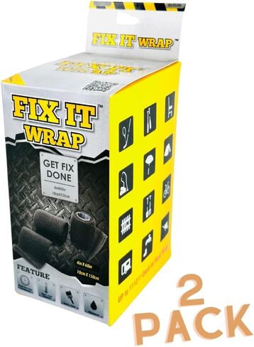 Fix It Wrap 2 INCH X 50 inch | Exhaust Heat Tape and Repair Wrap | Strong Fiber Weld Fix Reinforcement Repair -2 Pack in Saudi Arabia