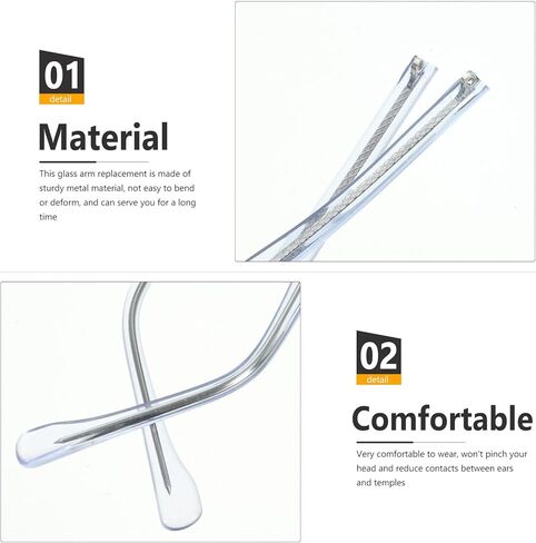 إكسسوارات النظارات البديلة لذراع النظارات - معابد بديلة لذراع النظارات المعدنية لاستبدال أرجل طقم إصلاح النظارات in Kuwait