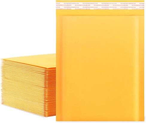 Kraft bubble mailers 6x9 Inch 200 Pack,Self-Sealing Paper Envelopes for Packaging,Strong Adhesion Envelope Mailers, Small Waterproof Cushioned Padded Shipping Bags Yellow #0 in Saudi Arabia