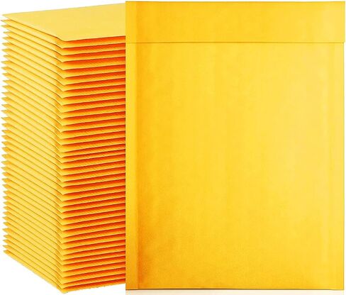 Kraft bubble mailers 6x9 Inch 200 Pack,Self-Sealing Paper Envelopes for Packaging,Strong Adhesion Envelope Mailers, Small Waterproof Cushioned Padded Shipping Bags Yellow #0 in Saudi Arabia