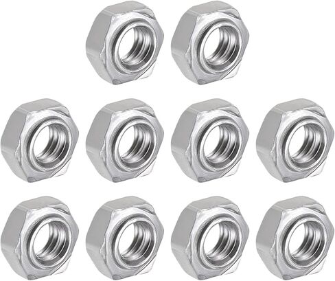 Hex Weld Nuts Steel (1/2-13 Thread Size) 10Pcs, Carbon Steel Hexagonal Nuts - for Machinery Industry, Home Furniture Repair in Saudi Arabia