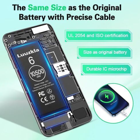 بطارية 12000 مللي أمبير متوافقة مع هاتف Galaxy S10 Plus (ترقية جديدة لعام 2024)، بطارية بديلة فائقة السعة متوافقة مع هاتف Galaxy S10 Plus، مع مجموعة أدوات كاملة - دورة 0 - خدمة لمدة 24 شهرًا in Kuwait