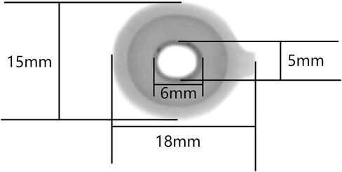 10Pcs Alto Horn Baritone Valve Guide Cushions 15x19mm Alto Horn Vertical Key Valve Positioning Guide Gaskets Tenor Saxophone Sax Pads Brass Instrument Replacement Part Set Accessory Type B in Saudi Arabia