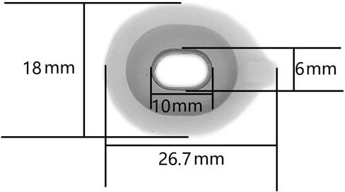 10Pcs Alto Horn Baritone Valve Guide Cushions 15x19mm Alto Horn Vertical Key Valve Positioning Guide Gaskets Tenor Saxophone Sax Pads Brass Instrument Replacement Part Set Accessory Type B in Saudi Arabia