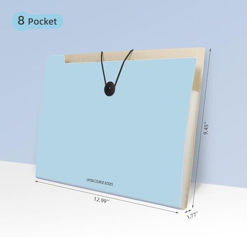 Expanding File Folder with 8 Pockets,Accordion File Organizer with Labels, Letter A4 Size Paper Document Bill Receipt Organizer,Heavy Duty Folder for Home School Office Supplies(Space Gray) in Saudi Arabia