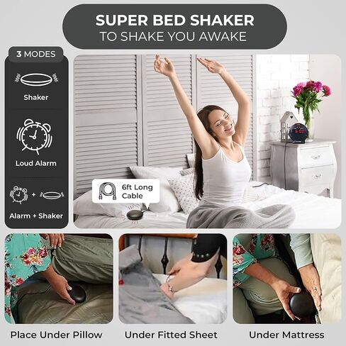 تنبيه سونيك منبه رقمي صغير مع بطارية احتياطية، قيلولة بعد الظهر، خافت سطوع كامل النطاق، ساعة مدمجة تعمل بمنفذ لغرف النوم، المكتب، بجانب السرير، سهلة التشغيل (أسود) in Kuwait