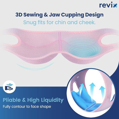 REVIX Face Ice Pack for Wisdom Teeth with 3D Sewing Design, Jaw Ice Pack for Wisdom Teeth Recovery, TMJ Heating Pad for Swelling & Inflammation, Super Snug Fit with 4 Hot and Cold Packs, Lavender in Kuwait