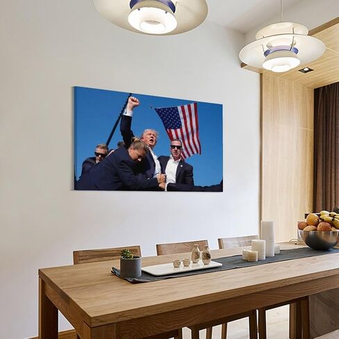 Alicecally Donald Trump Assassination Canvas Poster Wall Art Decor Print Picture Paintings for Living Room Bedroom Decoration 08x12inch(20x30cm) in Saudi Arabia