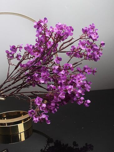 JAKY-Global Babys Breath الحرير الاصطناعي الزهور السائبة مع مزهرية 10 قطع لديكور الخريف باقة زهور وهمية بالجملة للمنزل المطبخ باقة الأزهار ترتيب الجدول المركزية الديكور (الخريف الأزرق) in Kuwait