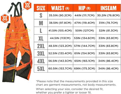 Insulated Thermal Bib Overalls, High Visibility, Weather-Resistant, XL, Ergodyne GloWear 8928,Lime in Saudi Arabia