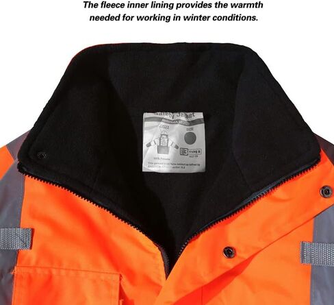 safety jacket for men, Reflective high Visibility Hooded jacket, Hi-Vis Bomber Jacket with Pockets and Zipper, waterproof, Black Bottom, ANSI/ISEA 107-2020 Type R Class 3,Lime in Saudi Arabia