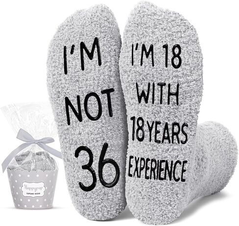 HAPPYPOP 36th Birthday Gifts Ideas for Women - Socks for 36 Year Olds, 36th Birthday Socks, Best Gifts for 36 Year Old Woman in Saudi Arabia