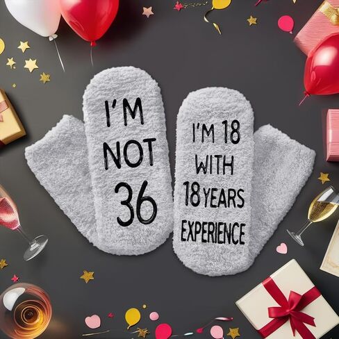 HAPPYPOP 36th Birthday Gifts Ideas for Women - Socks for 36 Year Olds, 36th Birthday Socks, Best Gifts for 36 Year Old Woman in Saudi Arabia