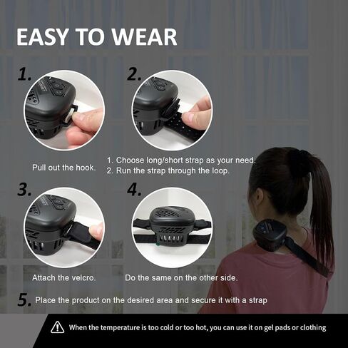 Electric Heating Pad & Cold Therapy Wrap for Neck, Shoulder, Knee Back - Small, Wearable & Portable 2-in-1 Cooling Pack Device for Body Instant Recovery - Pink in Saudi Arabia