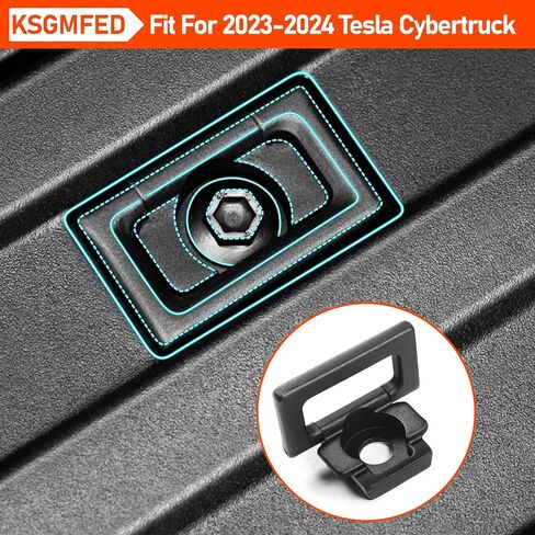 2PCS Ring Truck Bed Tie Down Anchors for Tesla Cybertruck Cargo Accessories,Cyber Bed Truck Mat Set of 2 Pull Tabs Compatible with 2024 2023 Tesla Cybertruck Truck Bed,Black in Saudi Arabia