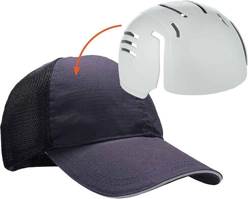 Ergodyne Skullerz 8946 Standard Baseball Cap with Bump Cap Insert, Black in Kuwait