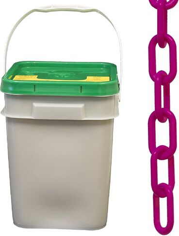 Mr. Chain Heavy Duty Plastic Barrier Chain, Black, 2-Inch Link Diameter, 25-Foot Length (51003-25) in Saudi Arabia