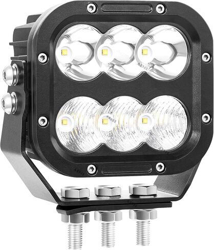 مصابيح LED للطرق الوعرة، مصابيح قيادة LED مقاس 5 بوصات لمكعب الشاحنة 120 وات 11000 لومن كومبو شعاع سيارة قارب ATV RV رانجلر فورد بيك اب جرار مربع LED ضوء عمل 12 فولت 24 فولت ضوء ضباب، زوج in Kuwait