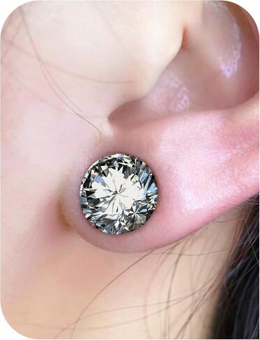 Astm F136 Titanium CZ Ear Gauges Screw Fit Flesh Tunnels Plugs Gauges Earring Expander Stretcher Ear Tunnels For Ears 8G 6G 4G 2G 0G 00G Plug Earrings Body Piercing Jewelry For Women Men in Saudi Arabia