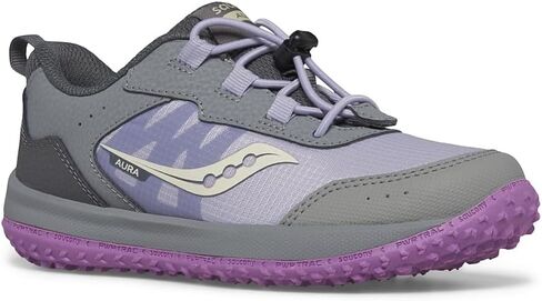 Saucony Aura Kidz Sneaker, Grey/Orange/Navy, 12.5 US Unisex Little Kid in Saudi Arabia