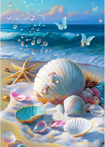 MOGTAA Lighthouse Diamond Art Painting Kits for Adults, 5D Stained Glass Diamond Painting Kits for Beginners, Full Drill Diamond Dots Kits Flowers Art Crafts for Home Decor 12x16 Inch in Saudi Arabia