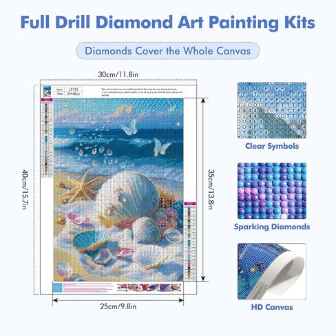 MOGTAA Lighthouse Diamond Art Painting Kits for Adults, 5D Stained Glass Diamond Painting Kits for Beginners, Full Drill Diamond Dots Kits Flowers Art Crafts for Home Decor 12x16 Inch in Saudi Arabia