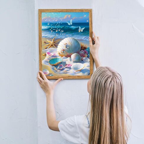 MOGTAA Lighthouse Diamond Art Painting Kits for Adults, 5D Stained Glass Diamond Painting Kits for Beginners, Full Drill Diamond Dots Kits Flowers Art Crafts for Home Decor 12x16 Inch in Saudi Arabia