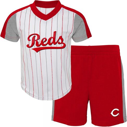 Outerstuff MLB Toddler 2-4 The Line Up Official 2 Piece Short Sleeve T-Shirt & Shorts Set (4T, New York Yankees) in Saudi Arabia