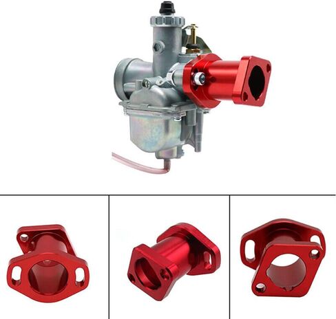 Performance Racing Intake Pipe Inlet Manifold CNC Aluminum with Gasket Screw for VM22 26mm Predator 196cc 212ccc CT200U Honda GX160 GX200 6.5HP OHV KT196 Clone Engines Mini Bike Go Kart Blue in Saudi Arabia