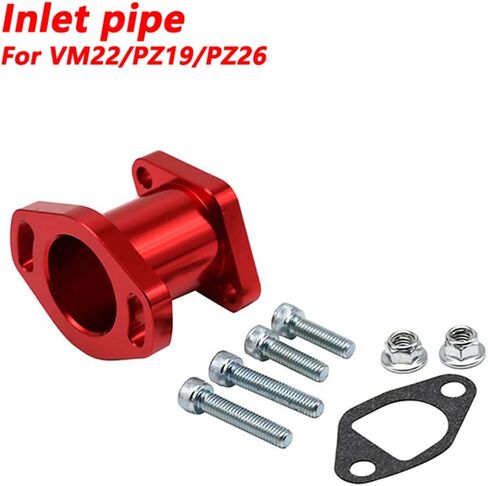 Performance Racing Intake Pipe Inlet Manifold CNC Aluminum with Gasket Screw for VM22 26mm Predator 196cc 212ccc CT200U Honda GX160 GX200 6.5HP OHV KT196 Clone Engines Mini Bike Go Kart Blue in Saudi Arabia