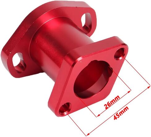 Performance Racing Intake Pipe Inlet Manifold CNC Aluminum with Gasket Screw for VM22 26mm Predator 196cc 212ccc CT200U Honda GX160 GX200 6.5HP OHV KT196 Clone Engines Mini Bike Go Kart Blue in Saudi Arabia