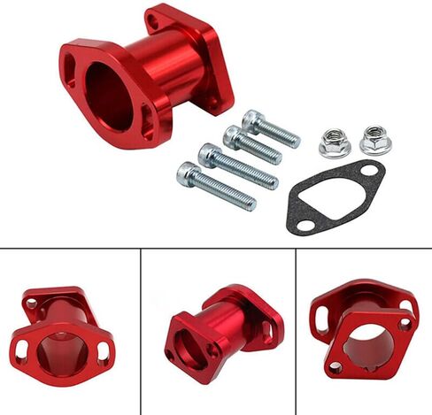 Performance Racing Intake Pipe Inlet Manifold CNC Aluminum with Gasket Screw for VM22 26mm Predator 196cc 212ccc CT200U Honda GX160 GX200 6.5HP OHV KT196 Clone Engines Mini Bike Go Kart Blue in Saudi Arabia