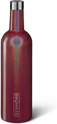 BrüMate Winesulator 25 Oz Triple-Walled Insulated Wine Canteen Made of Stainless Steel, 24-Hour Temperature Retention, Shatterproof, Comes with Silicone Transfer Funnel (Walnut) in Saudi Arabia