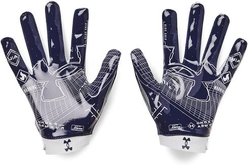 Under Armour 1376475-1-MD Men's UA Blur Football Gloves Black MD in Kuwait